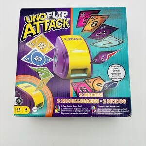 UNO Flip Attack Card Game for Kids, Adults & Family Nights, Combines UNO Flip